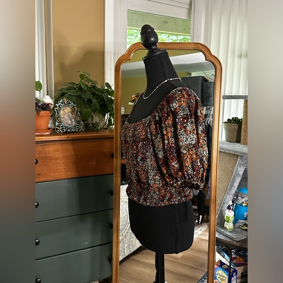 Free People Short Sleeve Floral Top - Picture 4 of 8